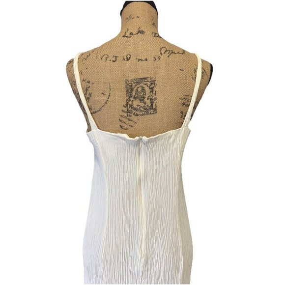 VINTAGE Bodycon Slip Dress Stretchy Flowers Coquette Cottagecore Y2k Boho 16W - Picture 5 of 9